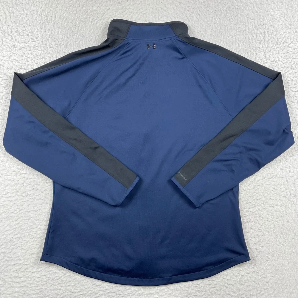 Under Armour Track Jacket Womens‎ XL Navy Blue ColdGear Storm Full Zip Athletic